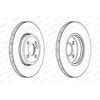 Image de Disque de frein FERODO DDF1711C avant, ventilé, 2 pièce