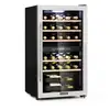 Image de Cave à vin de service - klarstein vinamour 29d - 2 zones pour 29 bouteilles 80l - 41 db - inox brossé - noir en occasion ou reconditionné