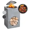 Image de Braséro blumfeldt monolith avec grill mgo & bac en acier et pare-étincelles - gris en occasion ou reconditionné