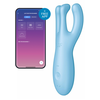 Image de Stimulateur de clitoris connecté THREESOME 4 14cm Turquoise