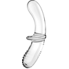 Image de Gode en verre DOUBLE CRYSTAL Satisfyer 18.5 x 3.5cm Transparent