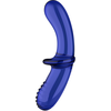 Image de Gode en verre DOUBLE CRYSTAL Satisfyer 18.5 x 3.5cm Bleu
