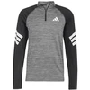 Image de T-shirt de Fitness adidas Gym+ 3 Bandes 1/4 Zip Homme Noir/Blanc S JC5227