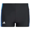 Image de Maillot de bain Natation Enfant from Adidas Colorblock 3-Stripes Swim Boxer Black 15 - 16 ANS IT2711