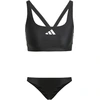 Image de Maillot de bain 2 pièces dos en V femme adidas 3-Stripes Noir 48 MAG9105612