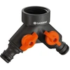 Image de Sélecteur d'arrosage en Y sur robinet 2 circuits filetage 33,3 mm