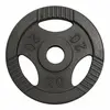 Image de Disque musculation fonte 30/31 mm ou 50/51 mm avec poignées Argent / 50 mm / 20 KG Gorilla Sports