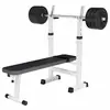 Image de Banc de musculation pliable avec haltères et barres Blanc / 38 KG Gorilla Sports