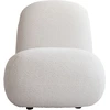 Image de 101 COPENHAGEN - Fauteuil rembourré Toe - Blanc - Tissu bouclé - Designer Tommy Hyldahl