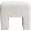 Image de 101 COPENHAGEN - Tabouret rembourré Sculpt - Blanc - Tissu bouclé - Designer Tommy Hyldahl