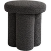Image de 101 COPENHAGEN - Tabouret rembourré Big Foot - Marron - Tissu bouclé - Designer Tommy Hyldahl