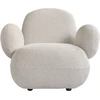 Image de 101 COPENHAGEN - Fauteuil rembourré Toe - Blanc - Tissu bouclé - Designer Tommy Hyldahl