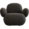 Image de 101 COPENHAGEN - Fauteuil rembourré Toe - Marron - Tissu bouclé - Designer Tommy Hyldahl