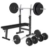 Image de Banc de musculation pliable avec haltères et barres 100 kg Noir Gorilla Sports