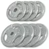 Image de Disque musculation fonte 30/31 mm ou 50/51 mm avec poignées Argent / 30mm / SET 30KG (4x2,5 4x5KG) Gorilla Sports