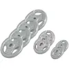Image de Disque musculation fonte 30/31 mm ou 50/51 mm avec poignées Argent / 30mm / SET 27,5 KG Gorilla Sports