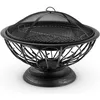 Image de Blumfeldt Tulip Brasero Ø 75cm Grill Protection étincelles métal bruni en occasion ou reconditionné