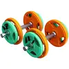Image de Set d'haltères courts en caoutchouc 20 kg avec stop-disques Verrouillage par ressort Gorilla Sports