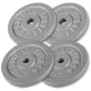 Image de Disque de poids en fonte 30/31 mm Argent / SET 30KG (2x5 2x10KG) Gorilla Sports