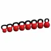 Image de Kettlebell en fonte avec revêtement en vinyle Ensemble complet 144 KG Gorilla Sports