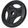 Image de Disque musculation fonte 30/31 mm ou 50/51 mm avec poignées Noir / 30mm / 5 KG Gorilla Sports