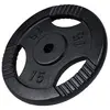 Image de Disque musculation fonte 30/31 mm ou 50/51 mm avec poignées Noir / 30mm / 15 KG Gorilla Sports