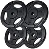 Image de Disque musculation fonte 30/31 mm ou 50/51 mm avec poignées Noir / 30mm / SET 30KG (2x5 2x10KG) Gorilla Sports