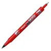 Image de Marqueur permanent Pilot Twin Marker - 2 pointes ogives : une fine et une moyenne - rouge