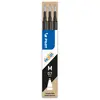 Image de Pilot Recharge pour stylo roller encre gel effaçable FriXion Ball et FriXion Clicker pointe moyenne 0,7 mm noir - Pochette de 3