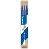 Image de Pilot Recharge pour stylo roller encre gel effaçable FriXion Ball et FriXion Clicker pointe moyenne 0,7 mm bleu - Pochette de 3
