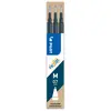 Image de Pilot Recharge pour stylo roller encre gel effaçable FriXion Ball et FriXion Clicker pointe moyenne 0,7 mm bleu nuit - Pochette de 3