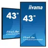 Image de Iiyama lh4341uhs-b2 écran d'affichage dynamique 108 cm (42.5'') lcd 500 cd/m² 4k ultra hd intégré dans le processeur android 8.0 24/7