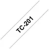 Image de Cassette rubans Brother TC 201 - Ruban noir/blanc - Rouleau (1,2 cm x 7,7 m)