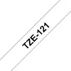 Image de Brother Ruban TZe-121 pour étiqueteuse - 9 mm x 8 m - Noir sur Transparent