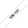 Image de Ruban Brother TZe121 - Ruban laminé noir/transparent - Rouleau (0,9 cm x 8 m)
