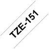 Image de Brother TZe-151 - Adhésif standard - noir sur transparent - Rouleau (2,4 cm x 8 m) 1 cassette(s) ruban laminé - pour Brother PT-D600; P-Touch PT-750, D800, E550, E800, P750, P900, P950; P-Touch EDGE PT-P750