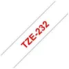 Image de Brother TZe-232 - Adhésif standard - rouge sur blanc - Rouleau (1,2 cm x 8 m) 1 cassette(s) ruban laminé - pour Brother PT-D210, D600, H110; P-Touch PT-1005, 1880, E800, H110; P-Touch Cube Plus PT-P710