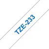 Image de Brother Ruban TZe-233 pour étiqueteuse - 12 mm x 8 m - Bleu sur Blanc