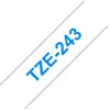 Image de Brother TZe-243 - Adhésif standard - bleu sur blanc - rouleau (1,8 cm x 8 m) 1 cassette(s) ruban laminé - pour Brother PT-D600; P-Touch PT-1880, D450, E550, E800, P900, P950; P-Touch Cube Plus PT-P710