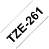 Image de Brother TZe-261 - Adhésif standard - noir sur blanc - Rouleau (3,6 cm x 8 m) 1 cassette(s) ruban laminé - pour P-Touch PT-3600, 530, 550, 9200, 9400, 9500, 9600, 9700, 9800, D800, E800, P900, P950