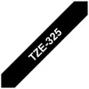 Image de Brother TZe-325 - Adhésif standard - blanc sur noir - Rouleau (0,9 cm x 8 m) 1 cassette(s) ruban laminé - pour Brother PT-D210, D600, H110; P-Touch PT-1005, 1880, E800, H110; P-Touch Cube Plus PT-P710