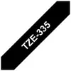 Image de Brother TZe-335 - Adhésif standard - blanc sur noir - Rouleau (1,2 cm x 8 m) 1 cassette(s) ruban laminé - pour Brother PT-D210, D600, H110; P-Touch PT-1005, 1880, E800, H110; P-Touch Cube Plus PT-P710