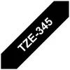 Image de Brother TZe-345 - Adhésif standard - blanc sur noir - rouleau (1,8 cm x 8 m) 1 cassette(s) ruban laminé - pour Brother PT-D600; P-Touch PT-1880, D450, E550, E800, P900, P950; P-Touch Cube Plus PT-P710