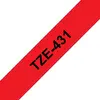 Image de Brother Ruban TZe-431 pour étiqueteuse - 12 mm x 8 m - Noir sur Rouge