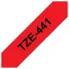 Image de Brother TZe-441 - Adhésif standard - Noir sur rouge - rouleau (1,8 cm x 8 m) 1 cassette(s) ruban laminé - pour Brother PT-D600; P-Touch PT-1880, D450, D800, E550, E800, P900, P950; P-Touch EDGE PT-P750
