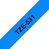 Image de Brother Ruban TZe-531 pour étiqueteuse - 12 mm x 8 m - Noir sur Bleu