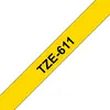 Image de Brother Ruban TZe-611 pour étiqueteuse - 6 mm x 8 m - Noir sur Jaune
