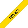 Image de Brother Ruban TZe-621 pour étiqueteuse - 9 mm x 8 m - Noir sur Jaune