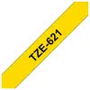 Image de Brother TZe-621 - Noir sur jaune - Rouleau (0,9 cm x 8 m) 1 cassette(s) ruban laminé - pour Brother PT-D210, D600, H110, H200; P-Touch PT-1005, 1880; P-Touch Cube Pro PT-P910