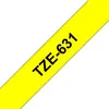 Image de Brother Ruban TZe-631 pour étiqueteuse - 12 mm x 8 m - Noir sur Jaune